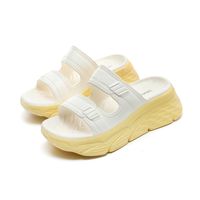 Women's Casual Vacation Color Block Round Toe Wedge Slippers main image 3