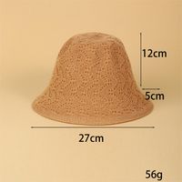 Women's Vacation Simple Style Solid Color Braid Wide Eaves Bucket Hat main image 11