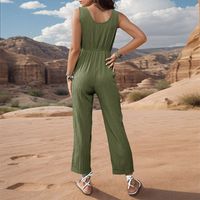 Women's Daily Simple Style Solid Color Full Length Pocket Jumpsuits main image 5