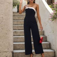 Women's Daily Sexy Color Block Full Length Jumpsuits main image 1