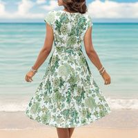 Women's Regular Dress Vacation Round Neck Printing Short Sleeve Printing Knee-Length Daily Beach main image 3