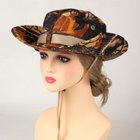 Women's Sports Camouflage Elastic Band Wide Eaves Bucket Hat main image 4