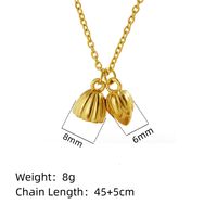304 Stainless Steel 18K Gold Plated IG Style Lady Modern Style Lotus Lotus Seedpod Bracelets Necklace main image 3