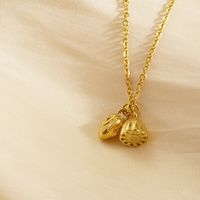 304 Stainless Steel 18K Gold Plated IG Style Lady Modern Style Lotus Lotus Seedpod Bracelets Necklace main image 7