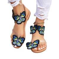Women's Vacation Ethnic Style Solid Color Butterfly Round Toe Beach Sandals main image 4