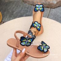 Women's Vacation Ethnic Style Solid Color Butterfly Round Toe Beach Sandals main image 5