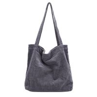 Women's Large Corduroy Solid Color Streetwear Open Tote Bag main image 4