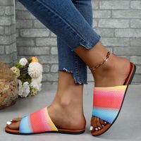 Women's Casual Colorful Round Toe Slides Slippers main image 1