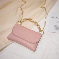 Women's Pu Leather Solid Color Classic Style Magnetic Buckle Crossbody Bag sku image 6