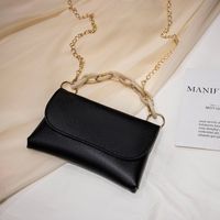 Women's Pu Leather Solid Color Classic Style Magnetic Buckle Crossbody Bag sku image 3