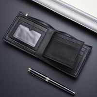 Men's Solid Color Pu Leather Fold In Half Small Wallets main image 2