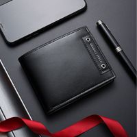 Men's Solid Color Pu Leather Fold In Half Small Wallets main image 1