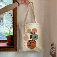 Women's Canvas Leaves Flower Classic Style Square Open Canvas Bag sku image 16