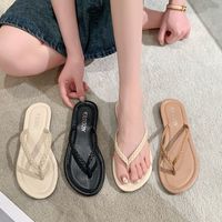 Women's Casual Solid Color Round Toe Flip Flops main image 4