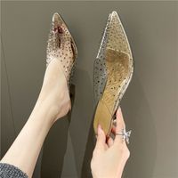 Women's Sexy Solid Color Point Toe High Heel Slippers sku image 1