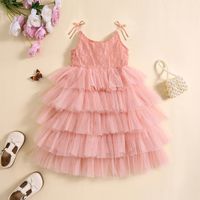 Princesa Lindo Color Sólido Poliéster Vestidos Para Niñas sku image 4