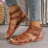 Women's Roman Style Solid Color Round Toe Roman Sandals main image 2