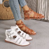 Women's Roman Style Solid Color Round Toe Roman Sandals main image 1