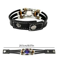 Style Vintage Punk Style Classique Constellation Faux Cuir Perlé Incruster Verre Femmes Bracelets main image 2