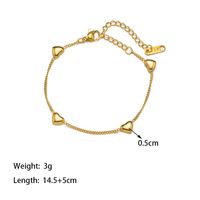 Sweet Simple Style Heart Shape 304 Stainless Steel Plating Bracelets Necklace 1 Piece main image 2