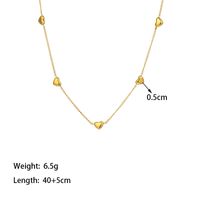 Sweet Simple Style Heart Shape 304 Stainless Steel Plating Bracelets Necklace 1 Piece sku image 2