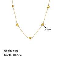 Sweet Simple Style Heart Shape 304 Stainless Steel Plating Bracelets Necklace 1 Piece main image 3