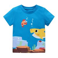 Casual Cute Cartoon Fish Cotton T-shirts & Shirts main image 5