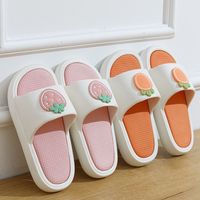 Women's Casual Multicolor Strawberry Round Toe Slides Slippers main image 4