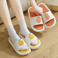 Women's Casual Multicolor Strawberry Round Toe Slides Slippers main image 3