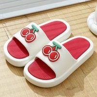 Women's Casual Multicolor Strawberry Round Toe Slides Slippers sku image 2