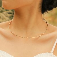304 Stainless Steel 18K Gold Plated IG Style Twist Choker main image 3