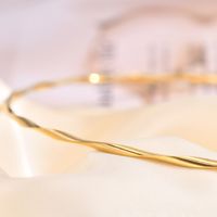 304 Stainless Steel 18K Gold Plated IG Style Twist Choker main image 6