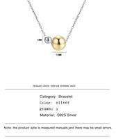 Sterling Silver Simple Style Plating Geometric Pendant Necklace main image 2