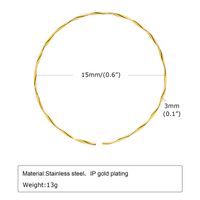 304 Stainless Steel 18K Gold Plated IG Style Twist Choker main image 2