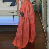 Women's Regular Dress Vacation Strapless Backless Sleeveless Solid Color Maxi Long Dress Daily Swimming Pool Beach main image 3