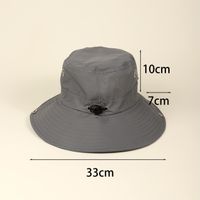 Women's Sports Solid Color Elastic Drawstring Design Wide Eaves Bucket Hat main image 6