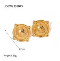 304 Stainless Steel 18K Gold Plated IG Style Snake Rings Earrings main image 2