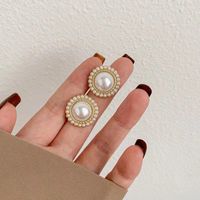 Fashion Geometric Alloy Plating Artificial Pearls Women's Earrings 1 Pair sku image 33
