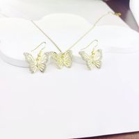 Glam Cute Luxurious Butterfly Alloy Inlay Zircon Women's Jewelry Set main image 1