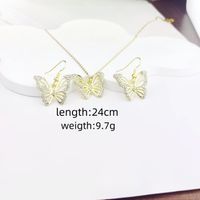 Glam Cute Luxurious Butterfly Alloy Inlay Zircon Women's Jewelry Set main image 5