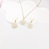 IG Style Simple Style Ginkgo Leaf Alloy Inlay Rhinestones Pearl Women's Jewelry Set main image 1