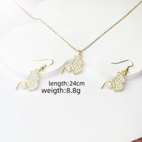 IG Style Simple Style Ginkgo Leaf Alloy Inlay Rhinestones Pearl Women's Jewelry Set main image 2