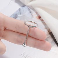 Wholesale Simple Style Bell Copper White Gold Plated Charm Rings sku image 1