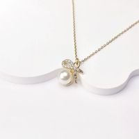IG Style Simple Style Shiny Round Knot Alloy Inlay Rhinestones Pearl Women's Jewelry Set main image 3