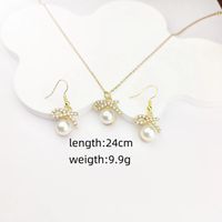 IG Style Simple Style Shiny Round Knot Alloy Inlay Rhinestones Pearl Women's Jewelry Set main image 2