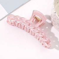 Women's Simple Style Solid Color Butterfly Alloy Resin Chain Hollow Out Hair Claws sku image 22