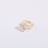 Wholesale Simple Style Classic Style Constellation Copper Inlay Freshwater Pearl Open Rings sku image 10