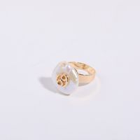 Wholesale Simple Style Classic Style Constellation Copper Inlay Freshwater Pearl Open Rings sku image 6