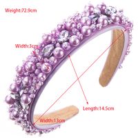 Women's Vacation Modern Style Classic Style Round Water Droplets Alloy Cloth Beaded Inlay Glass Drill Pearl Hair Band main image 2