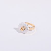 Wholesale Simple Style Classic Style Constellation Copper Inlay Freshwater Pearl Open Rings sku image 11